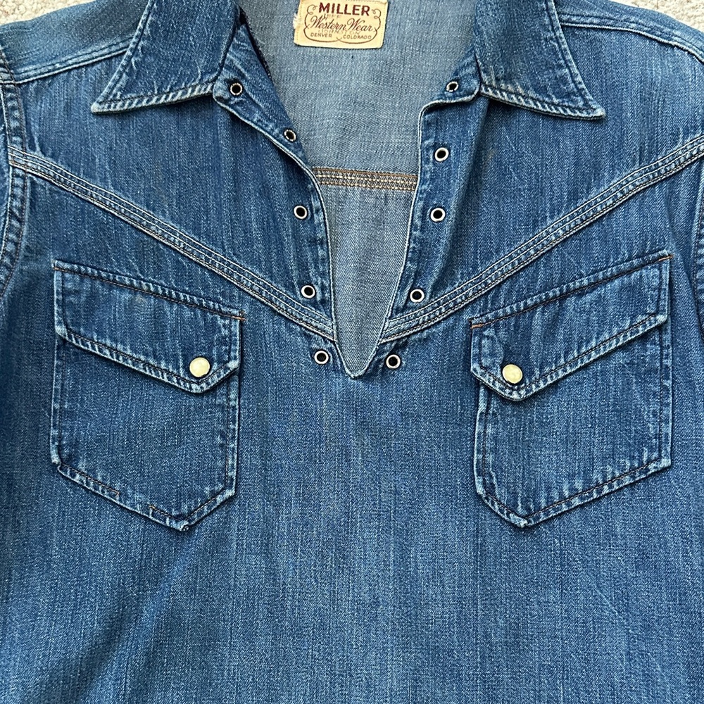 Miller Western Wear Denim Long Sleeve Shirt - Picture 3 of 8